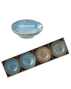 Frescura Stone Set di Coppette Tonde D. 9 cm in vari colori - Confezione 4 pezzi