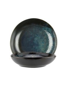 LE COQ Phobos Coppa Tonda nera puntinata blu 28 cm