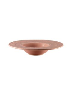 LE COQ Skalistos Pasta Bowl rosa con decoro in rilievo 23 cm - Confezione 6 pezzi