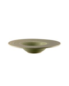 LE COQ Skalistos Pasta Bowl verde salvia con decoro in rilievo 23 cm - Confezione 6 pezzi