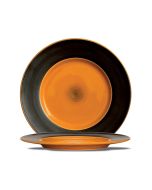 LE COQ Ekate Piatto Rotondo Arancione D. 33,5 cm - Confezione 2 pezzi