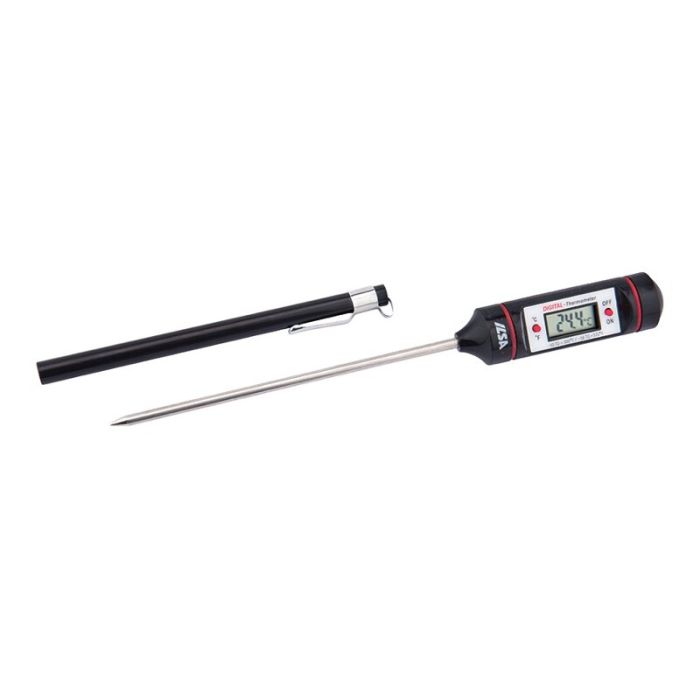 Termometro digitale professionale in ABS con sonda regolabile in acciaio  inox 18/10 cm 11,5