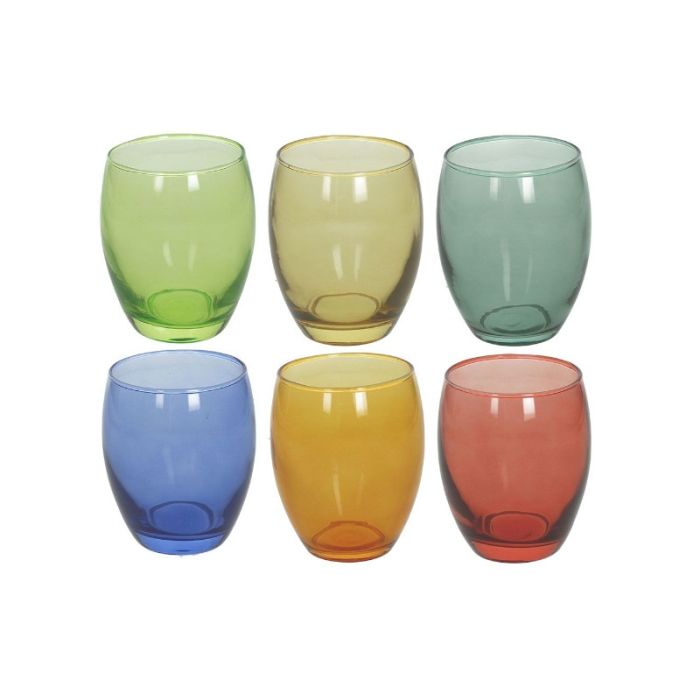 TOGNANA Glass Tulip Set 6 Bicchieri in vetro colorato cl 40 su