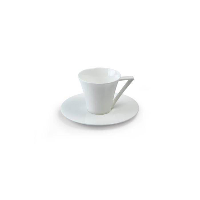 LE COQ Aglos Tazzina caffè da 10 cl con piattino da 13 cm - Confezione da 6  pezzi