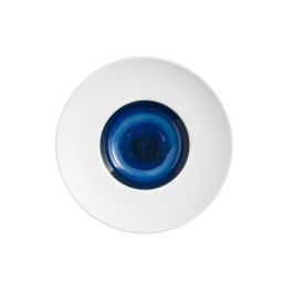 LE COQ Abyssos Pasta Bowl bianca matt e blu D. 24 cm H. 5,5 - Confezione 6 pezzi