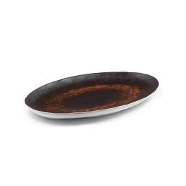 LE COQ Estia Vassoio ovale stretto color ruggine cm 50,5x33,5
