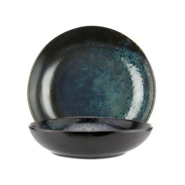 LE COQ Phobos Coppa Tonda nera puntinata blu 28 cm - Confezione 4 pezzi