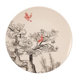 LE COQ PORCELAINE Kerasia Piatto piano color avorio 30,5 cm - Confezione da 3 pezzi