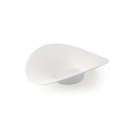 LE COQ Febe Coppa petalo ovale color avorio 18x14,5 cm H. 5,5 cm - Confezione 6 pezzi