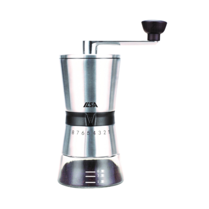 ideale per caffè con filtro o French Press macinacaffè a disco in acciaio 15 livelli di macinazione 130 Watt nero 2-10 tazze Derlla Macinacaffè Edition 